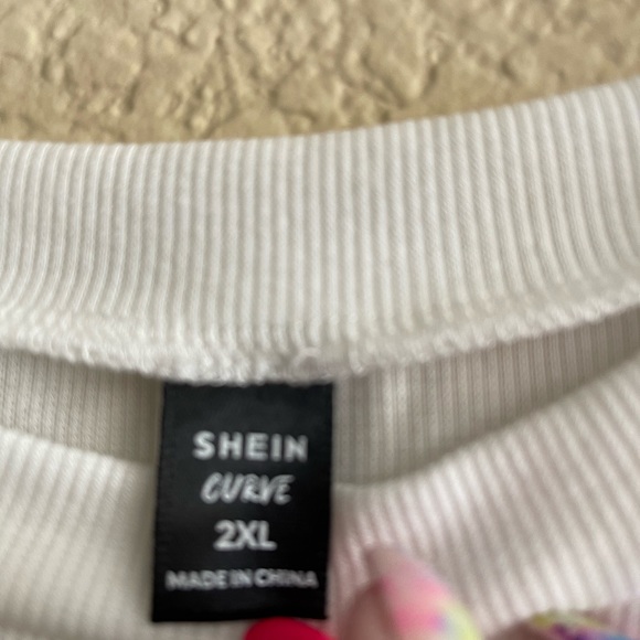 SHEIN 2XL white top with lace sleeve. - Picture 4 of 4